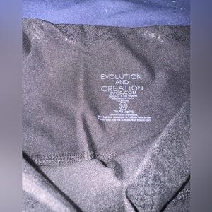 Evolution and Creation Black Leggings